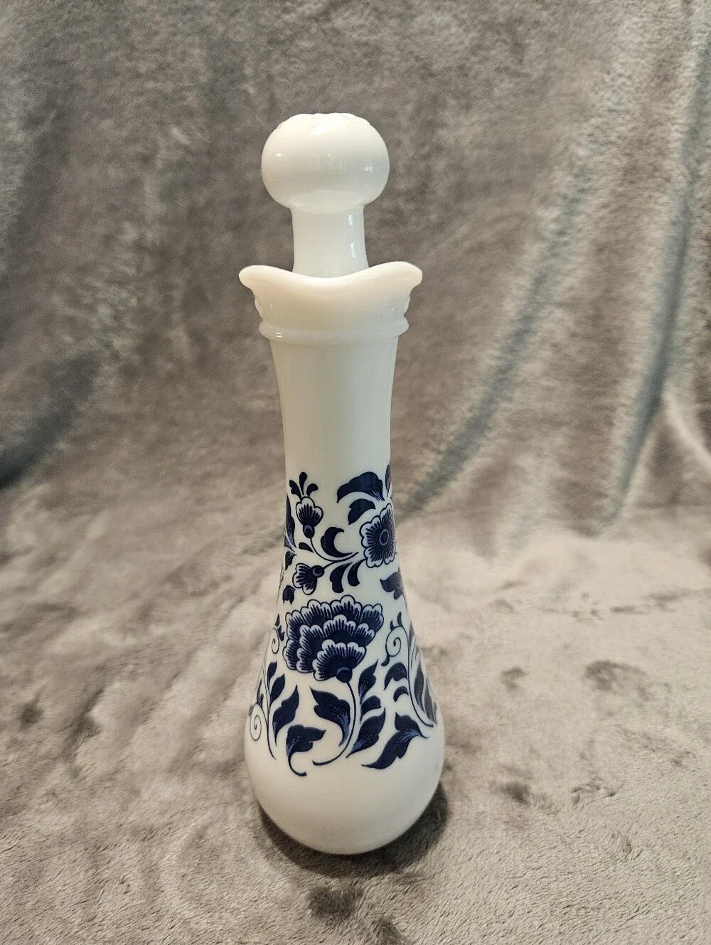 Vintage Avon milk glass decanter